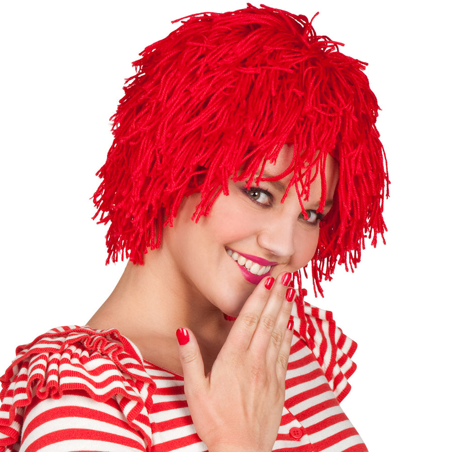 Boland pruik Clown Fuzzy rood