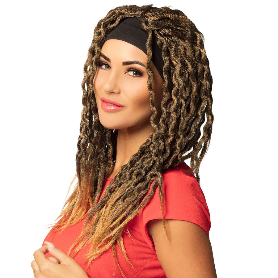 Boland pruik Emily met hoofdband