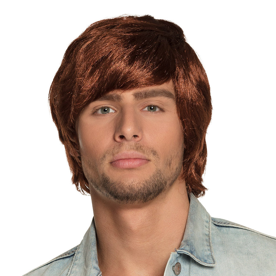 Boland pruik Tyler bruin