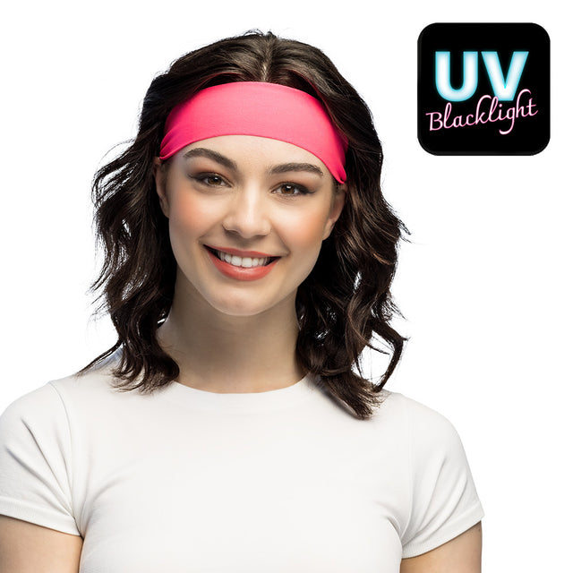 Boland hoofdband Retro neonroze UV