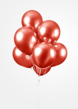 Luftballons - 10 Stück - 30 cm - Chromrot