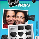 Photobooth props - 8 stuks - beschrijfbaar (incl. 2 krijtjes)