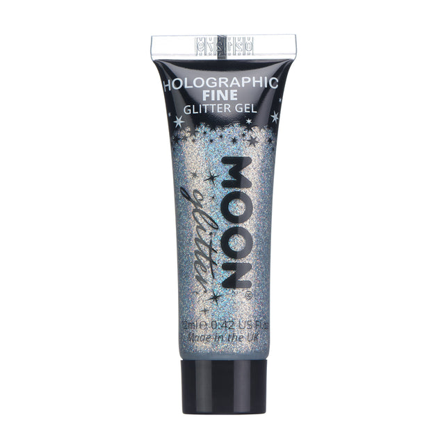 Moon Creations Fijne holografische glittergel zilver - 12 ml