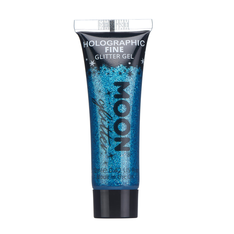 Moon Creations Fijne holografische glittergel blauw - 12 ml