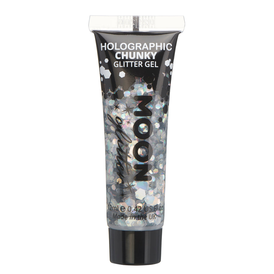 Moon Creations Chunky holografische glittergel zilver - 12 ml
