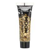 Moon Creations Chunky holografische glittergel goud - 12 ml