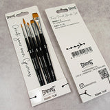 Grimas Schminkpenselenset rond/plat - 5 stuks - voorbeeld 10