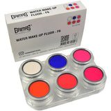 Grimas Schminkpalet fluor F6 - 6 x 2,5 ml - voorbeeld 1