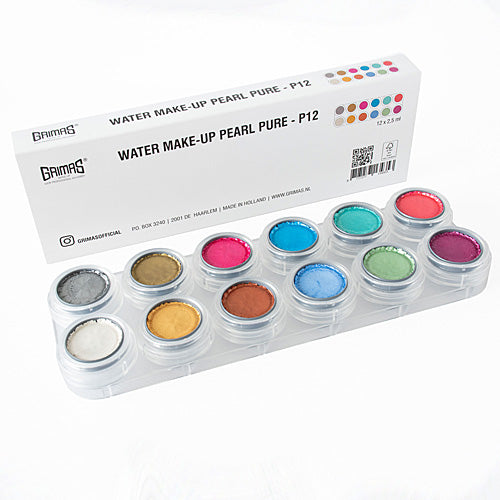 Grimas Schminkpalet parelmoer P12 - 12 x 2,5 ml - voorbeeld 3
