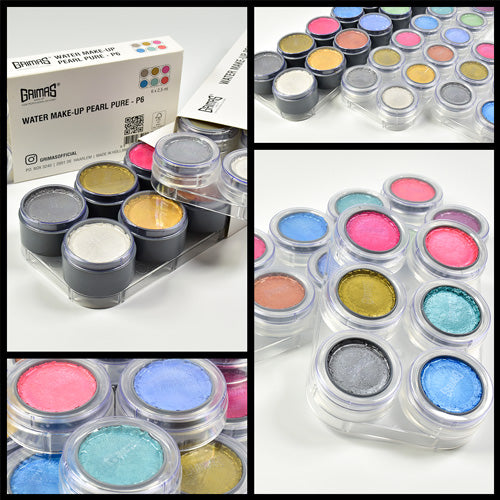 Grimas Schminkpalet parelmoer P6 - 6 x 2,5 ml - voorbeeld 2