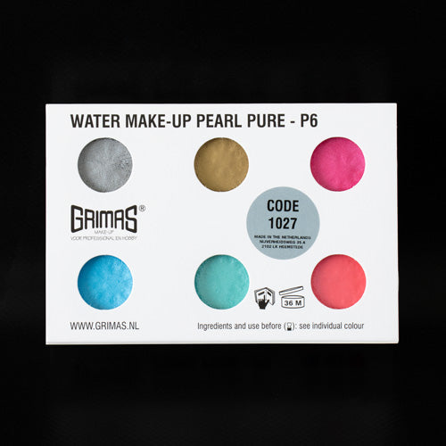 Grimas Schminkpalet parelmoer P6 - 6 x 2,5 ml - voorbeeld 3