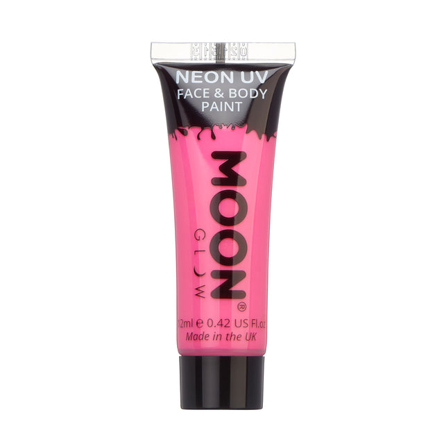 Moon Creations Neon UV gezichts- en bodypaint roze - 12 ml