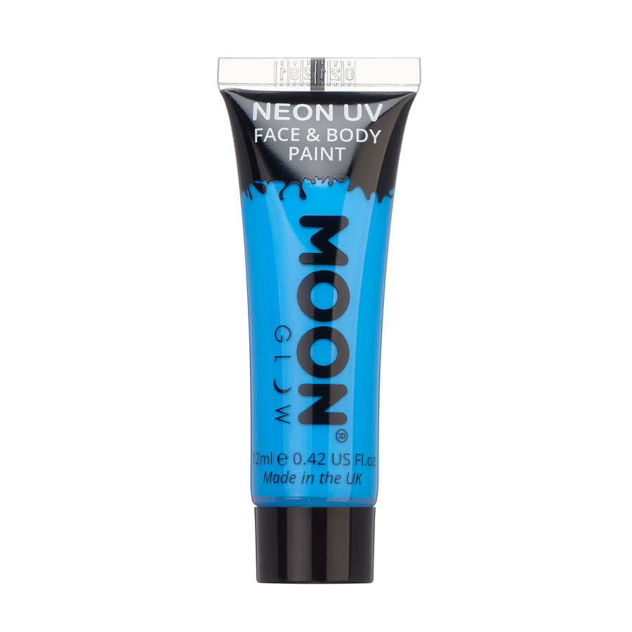 Moon Creations Neon UV gezichts- en bodypaint blauw - 12 ml
