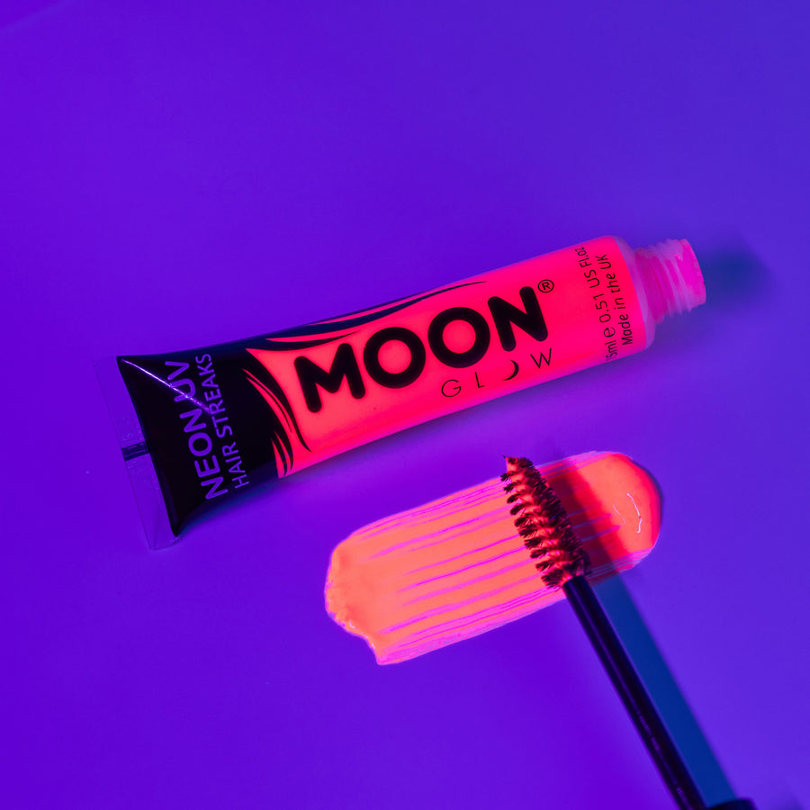 Moon Creations Neon UV haarmascara rood - 15 ml