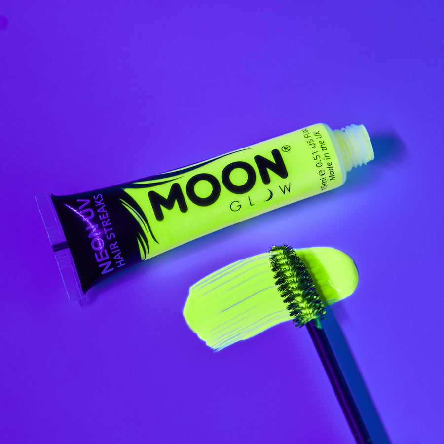 Moon Creations Neon UV haarmascara geel - 15 ml