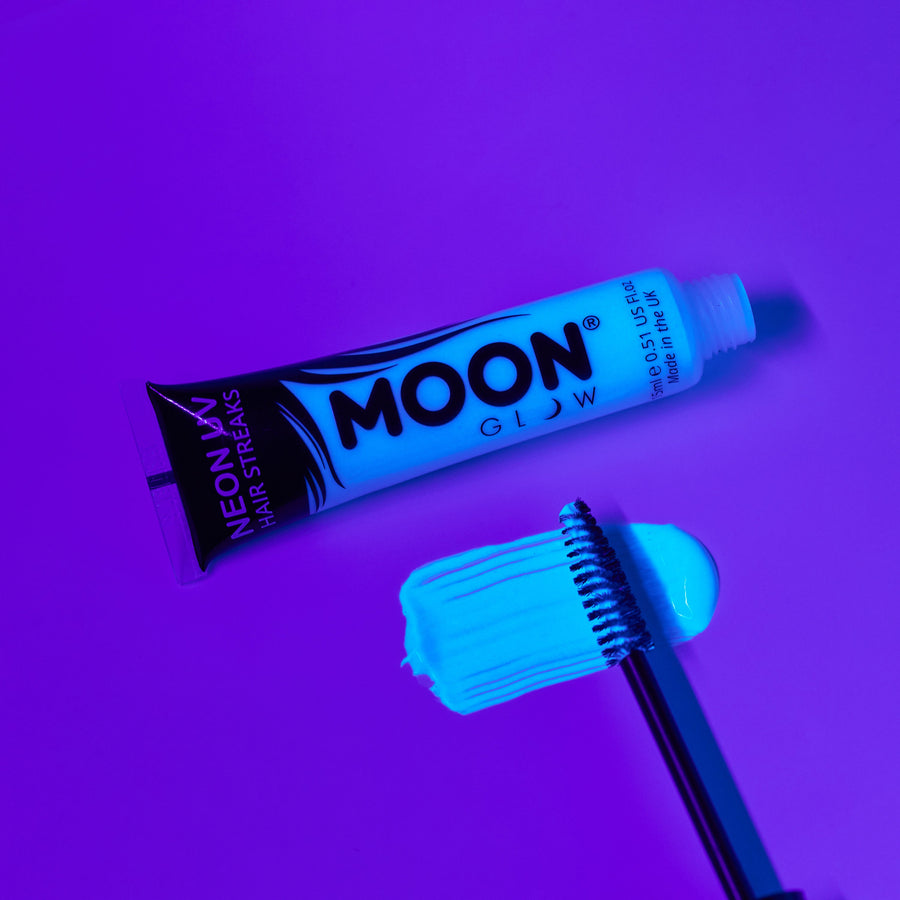 Moon Creations Neon UV haarmascara blauw - 15 ml
