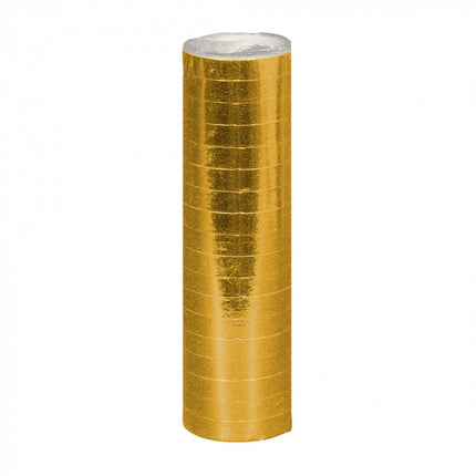 Rol papieren serpentines - 4 meter - goud metallic