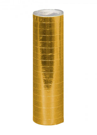 Roll of paper streamers - 4 meters - gold metallic