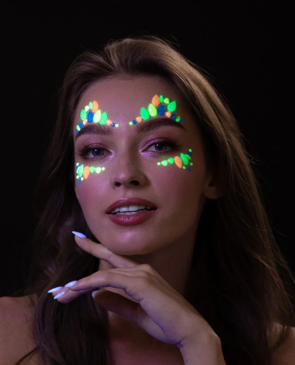 Gezichtsjuwelen Glow in the dark