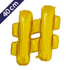 Folieballon - 40 cm - goud - symbolen