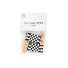 Formula 1 racing flag cocktail sticks - 50 pieces