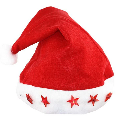 Kerstmuts met LED lichtjes