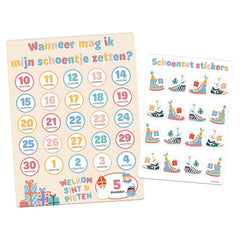 Schoenzet aftelkalender - Welkom Sint & Pieten