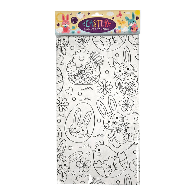 Paas tafelkleed inkleurbaar - 220 x 138 cm