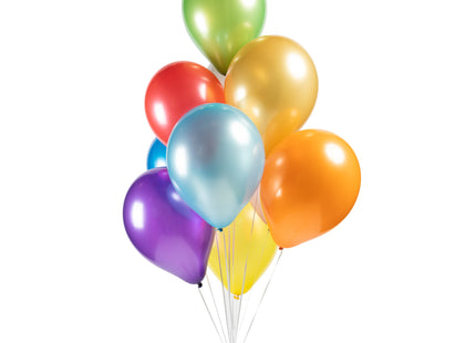 Ballonnen - 10 stuks - 30 cm - Meerkleurig metallic
