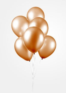 Ballonnen - 10 stuks - 30 cm - Oranje metallic