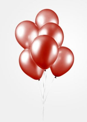 Ballonnen - 10 stuks - 30 cm - Rood metallic