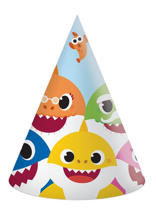 Baby Shark Paper Hats - Pack of 6