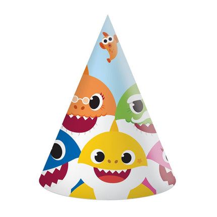 Baby Shark Papieren hoedjes - 6 stuks