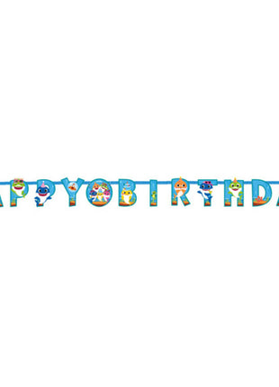 Baby Shark Letter Garland Happy Birthday - 180 cm