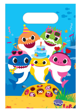 Baby Shark Handout Bags – 8 Stück – 23,4 x 16,2 cm