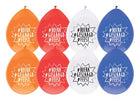 Geslaagd Ballonnen - 8 stuks - 30 cm - oranje/rood/wit/blauw