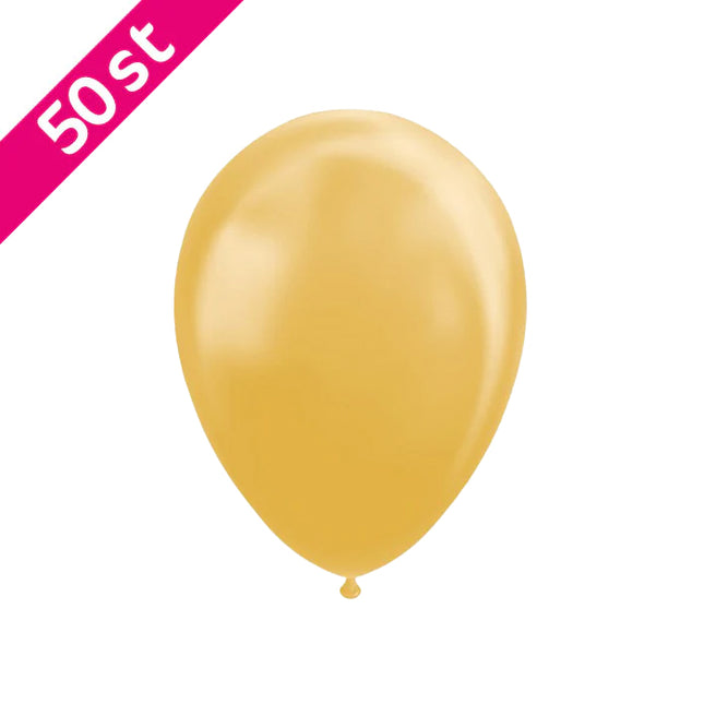 Goud metallic ballonnen 50 stuks