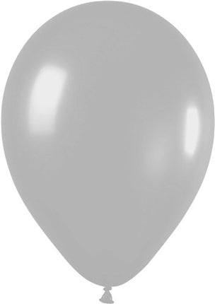 Ballonnen - 10 stuks - 30 cm - zilver metallic