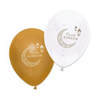 Ballonnen - 6 stuks - Ramadan Kareem - goud en wit