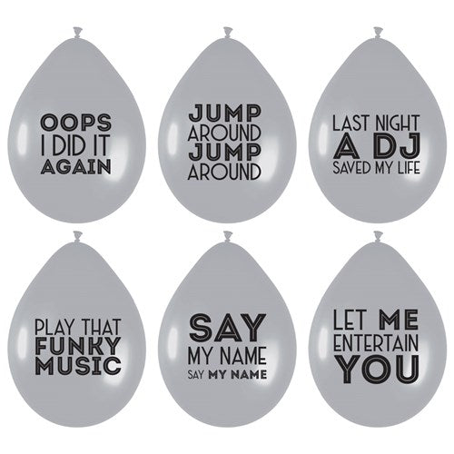 Song quotes Ballonnen - 6 stuks - 30 cm
