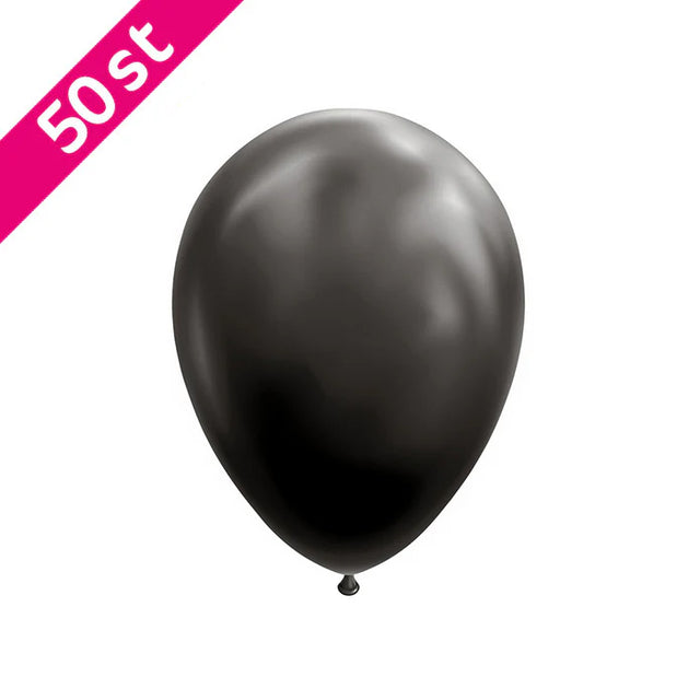 Zwarte ballonnen 50 stuks