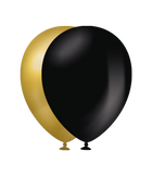Ballonnen - 50 stuks - 30 cm - Goud Zwart