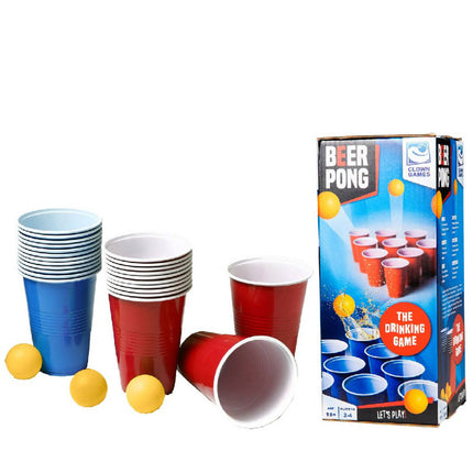 Beer Pong spel - 20 Cups - 6 Balletjes