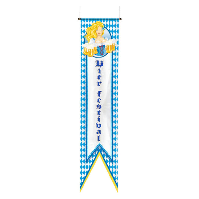 Beierse vlag - Oktoberfest banner - 40 x 180 cm