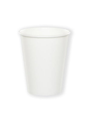 Paper cups - 8 pieces - 266 ml - white