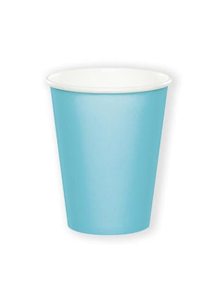 Paper cups - 8 pieces - pastel blue