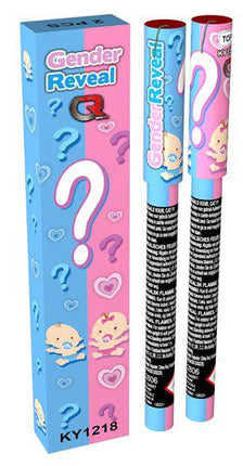 Gender Reveal bengaalse fakkels - 2 stuks (blauw & roze)