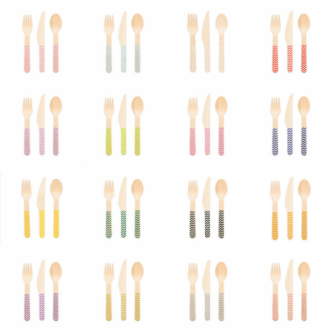 Houten bestek FSC - 18 stuks