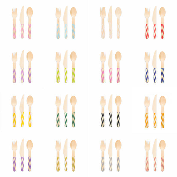 Houten bestek FSC - 18 stuks