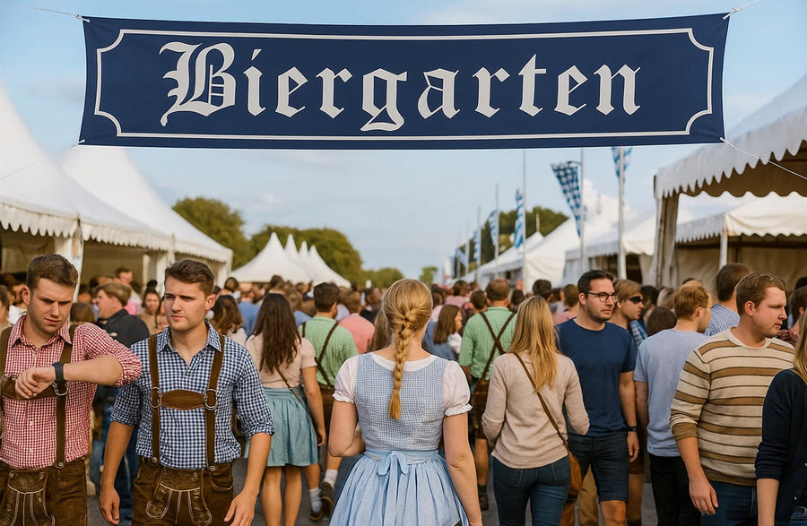 Biergarten spandoek - 180 x 40 cm